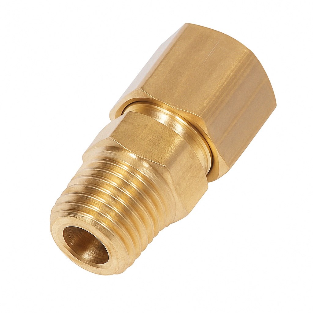 Złączka prosta mosiężna rura 04 GZ 1/8'' BSPT