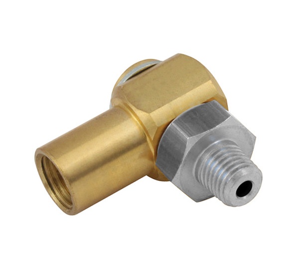 Adaptor kątowy obrotowy GZ M6X1 x GW M10X1