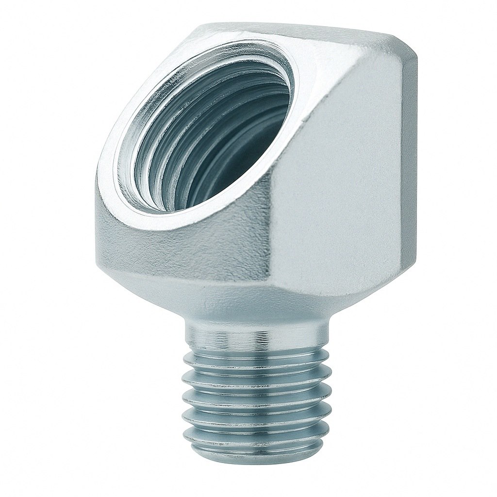 Adaptor kątowy 45° GZ G1/8 BSPT x GW G1/8 BSP
