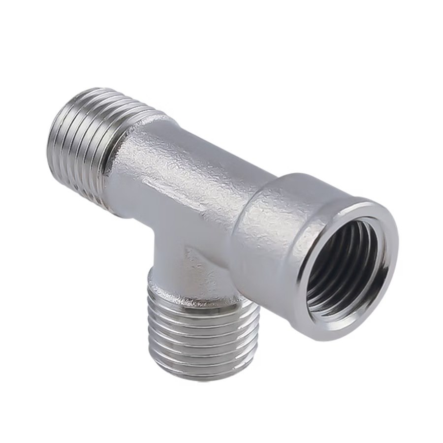 Trójnik GZ 1/4 BSPT x GZ 1/4 BSPT x GW 1/4 BSPP