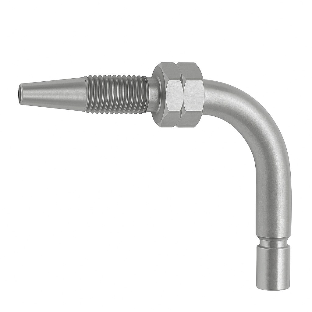 Końcowka skręcana kątowa z rowkiem 90° R-6mm L53mm
