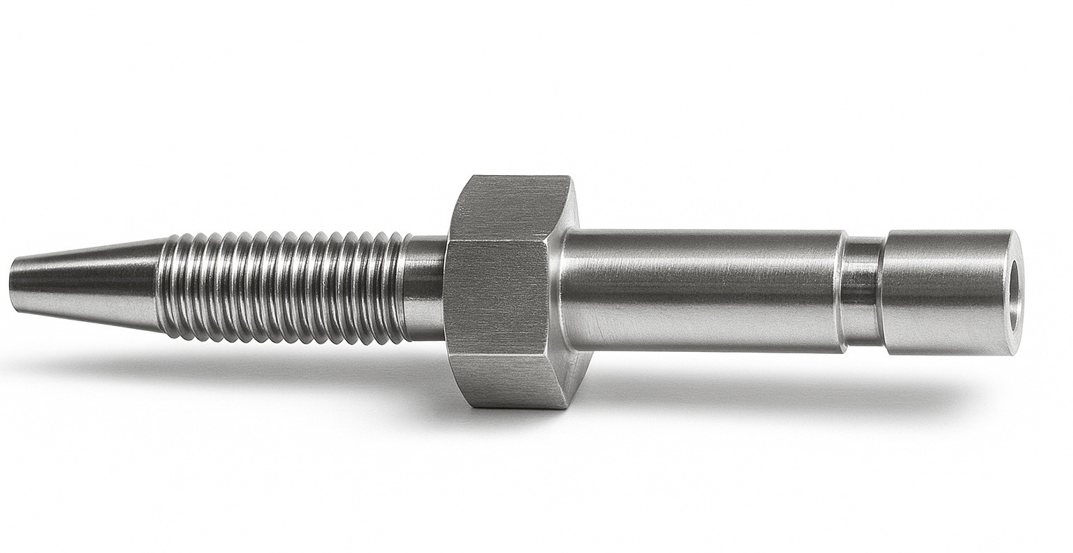 Końcowka skręcana prosta z rowkiem R-6mm  L=22mm
