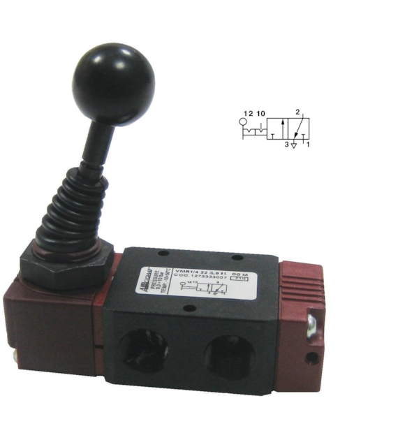 Zawór 3/2  Aircomp G-1/4, sterowanie dzwignią