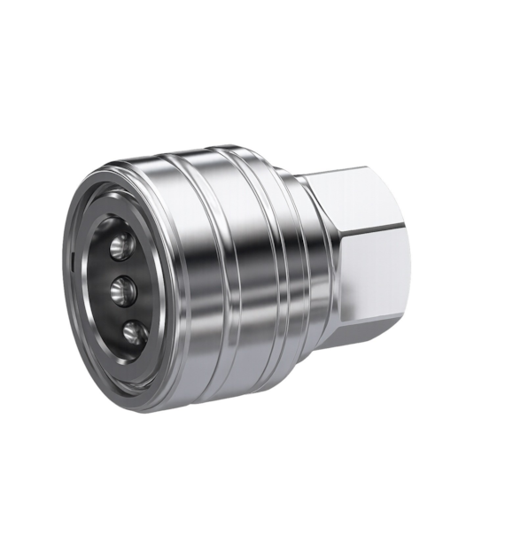 Gniazdo ISO-B bez zaworu, GW 1/4 BSP, stal 316L