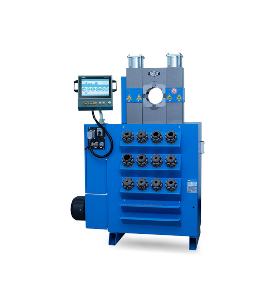 Zakuwarka produkcyjna UNIFLEX do węży hydraulicznych 2  4SP, przemysłowych 3 ,  siła zacisku 180 Ton, 400 VAC