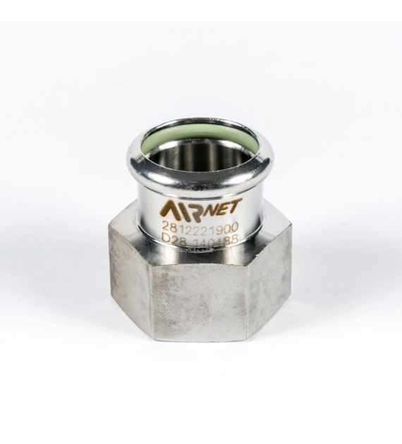 Adaptor nierdzewny 316L AIRnet, D 28 X GW 1 