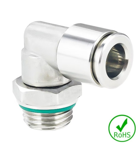 Złączka kątowa 08 - GZ 1/8 BSP, stal 316L, 20 bar