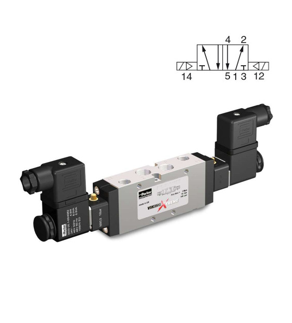 Zawór 5/2 Viking G-1/4, 24VDC