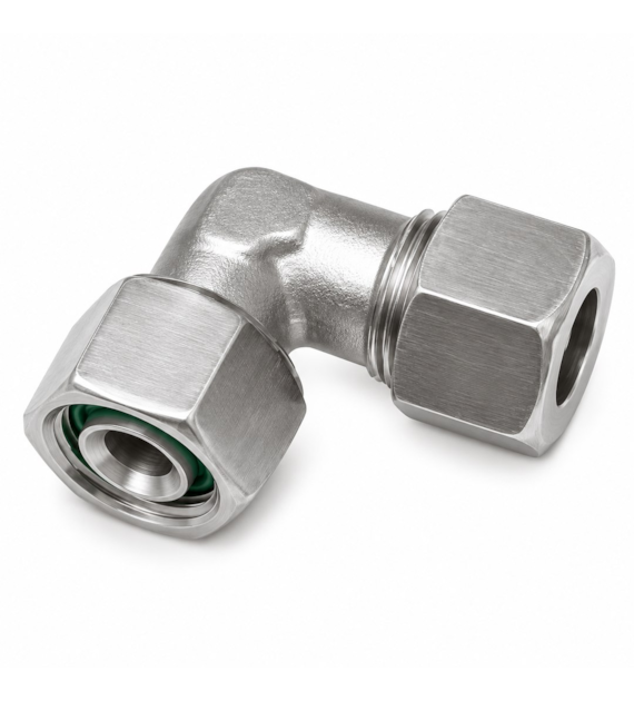 Złączka kątowa nastwana 90° 14S (M22x1,5), stal 316L