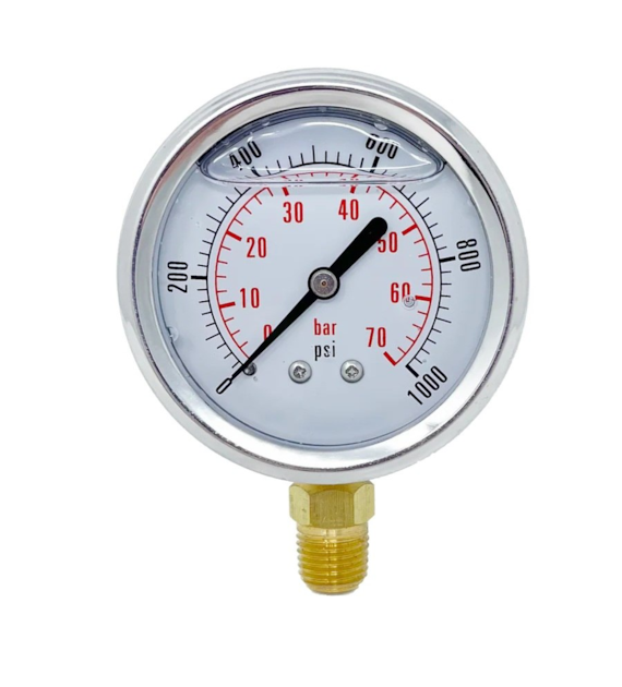 Manometr glicerynowy 0-400 bar (1/4 NPT -radialne)