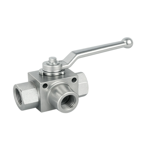 Zawór kulowy 3-drogowy GW-1/4, DN06 przepływ L