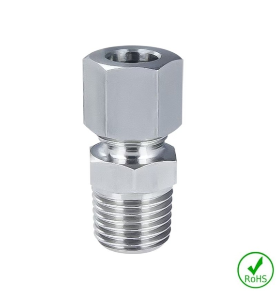 Złączka prosta 04 - GZ 1/8 BSPT, stal 316L