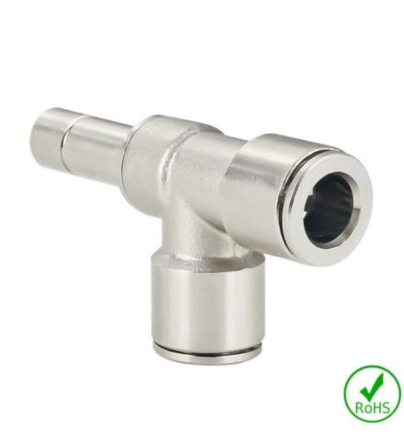 Trójnik wtyk 08 - gniazdo 2 x 08, mosiądz, 20 bar