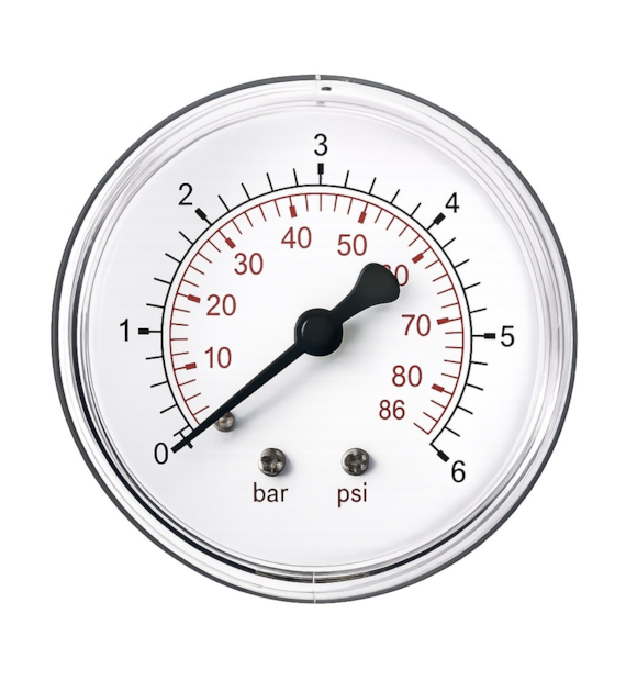 Manometr suchy 0-12 bar (1/4 - tylne)