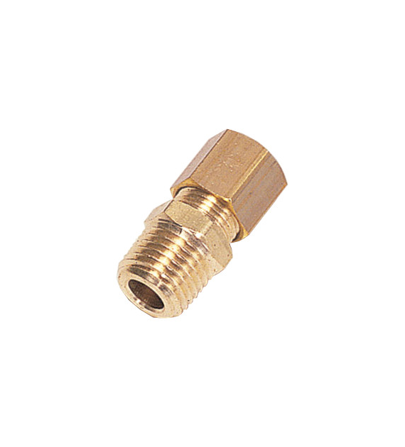 Złączka prosta mosiężna rura 08 GZ 1/4'' BSPT