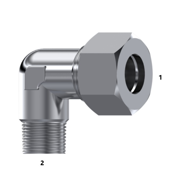 Przyłączka kątowa WE06LLM10X1 stal 316
