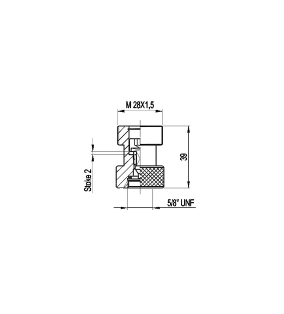 Adaptor GZ M28x1.5 x GW 5/8  UNF