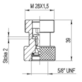 Adaptor GZ M28x1.5 x GW 5/8  UNF