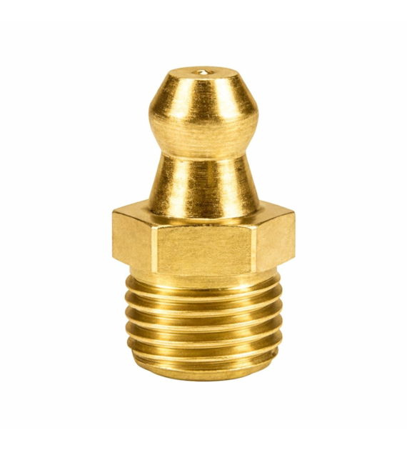 Smarowniczka prosta 1/4-28 SAE DIN 71412A, mosiądz