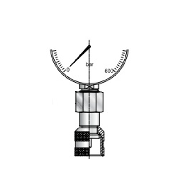 Adaptor manometryczny GW G1/4 x GW M12,65x1,5