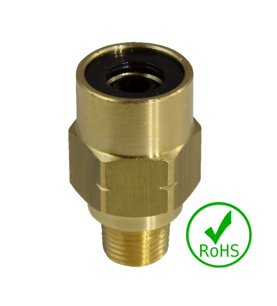 Złączka prosta 8/6 - GZ 1/8 NPTF, mosiądz, 16 bar