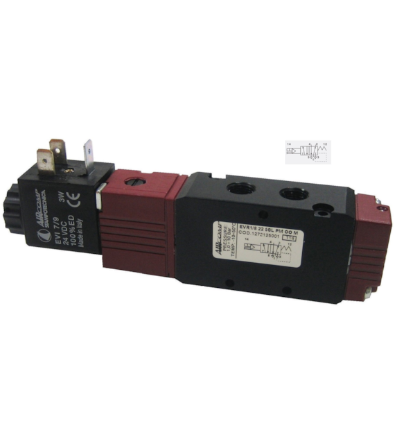 Zawór 5/2 Aircomp G-1/8, 24VDC