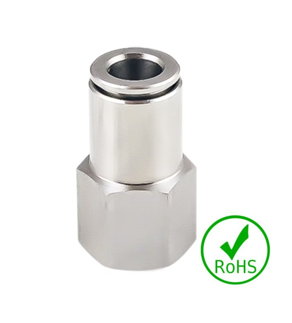 Złączka prosta 06 - GW 1/8 BSP, stal 316L, 20 bar