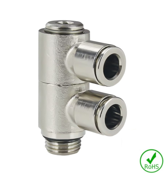 Złączka Banjo 2x06 - 1/4 BSP, mosiądz, 20 bar