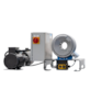 Zakuwarka elektryczna UNIFLEX z kompletem szczęk, do węży hydraulicznych 1  R15, przemysłowych 1.1/4 , siła zacisku 90 Ton, 12/24 VDC