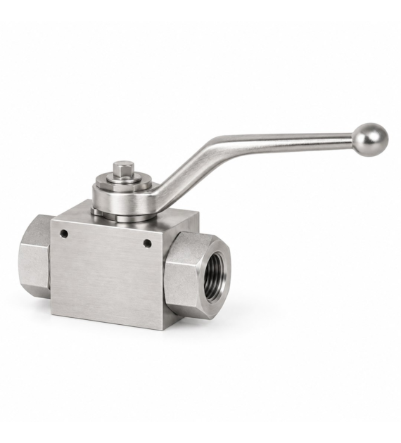 Zawór kulowy 1/4 BSP, DN6, 500 bar, stal 316L