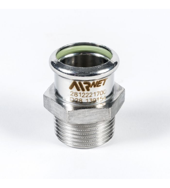 Adaptor nierdzewny 316L AIRnet, D 28 X GZ 3/4 