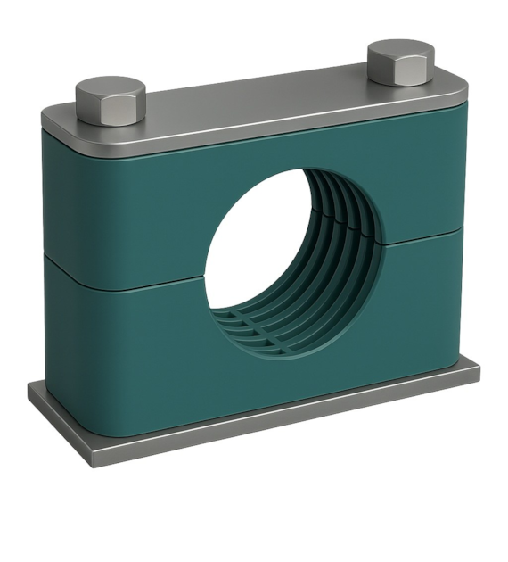 Uchwyt na rurę 15 - seria lekka, PP - stal 316L