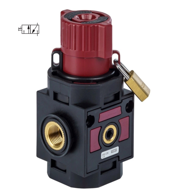 Zawór odcinający 3/2 Aircomp 3/8  BSP