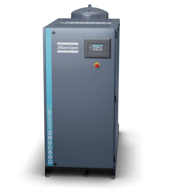 Sprężarka śrubowa Atlas Copco GA, 5,5 kW, 13 bar