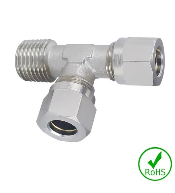 Trójnik asymetryczny 06 - 06 - 1/4, mosiądz