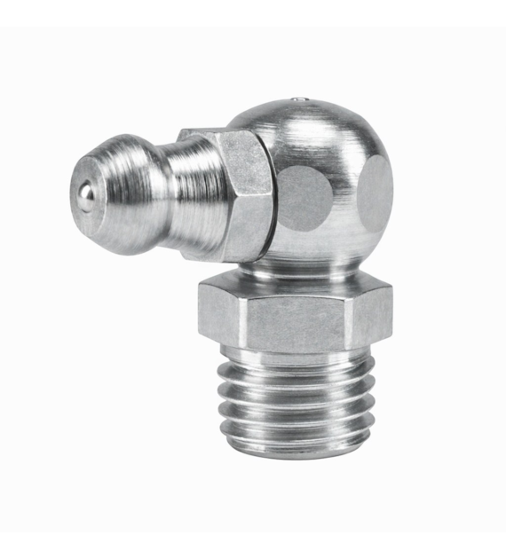 Smarowniczka kątowa 90° 1/4 NPT DIN 71412C, stal A1