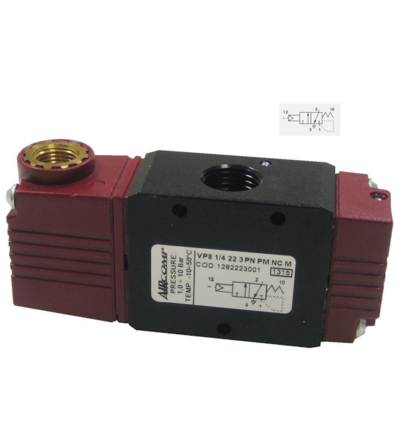 Zawór 3/2 NC Aircomp G-1/4, sterowanie powietrzne