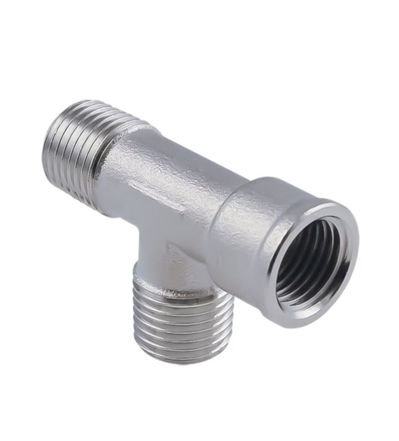 Trójnik GZ 3/8 BSPT x GZ 3/8 BSPT x GW 3/8 BSPP