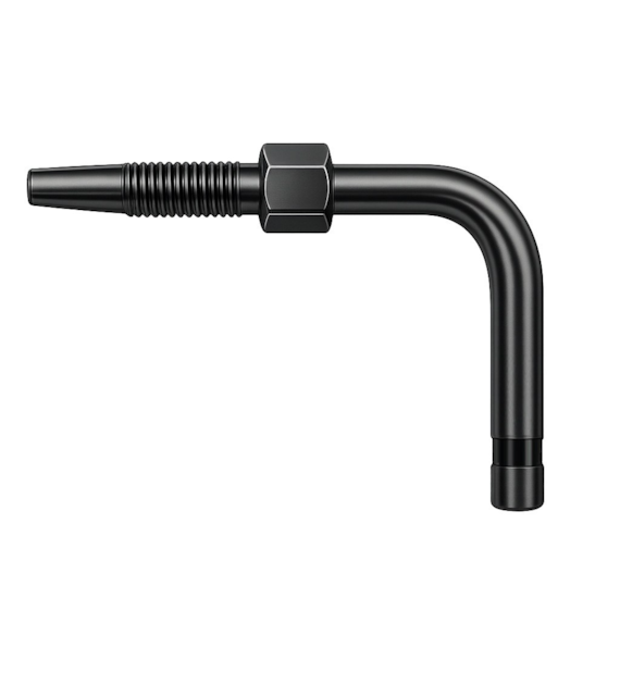 Końcowka DN04 z rowkiem 90°, R-6mm L=28mm, czarna