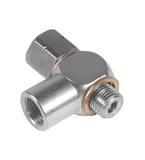 Adaptor kątowy obrotowy 2xGW M10X1 x GZ M10X1