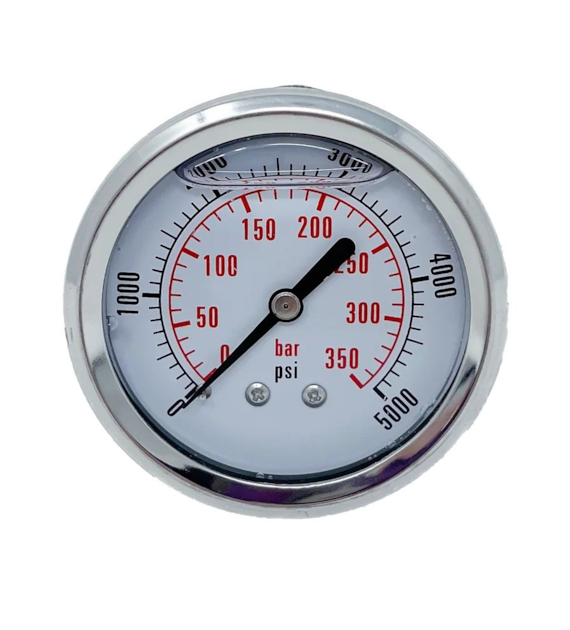 Wakuometr glicerynowy -1 ÷ 0 bar, Ø63 mm, 1/4 BSP, przyłącze tylne