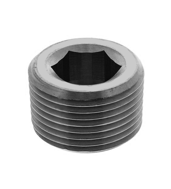 Korek imbusowy, mat. stal, 1/4 NPT, DIN 906