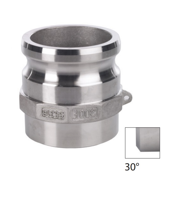 Camlock TYP FW, wtyk do spaw. 26,9x2.3, stal 316