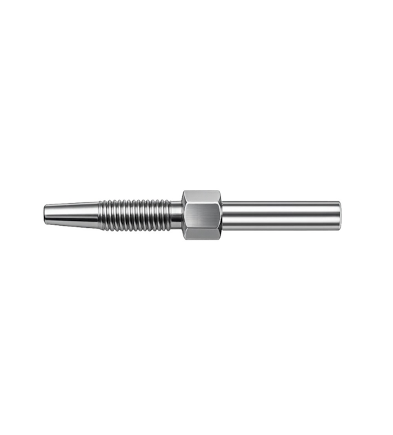 Końcowka DN06 prosta, R-6mm  L=22mm, stal 316