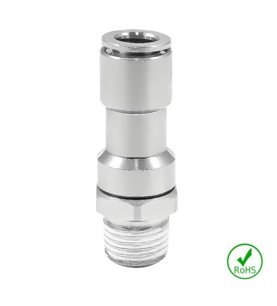 Złączka prosta obrotowa 10 - GZ R3/8 BSPT, 20 bar