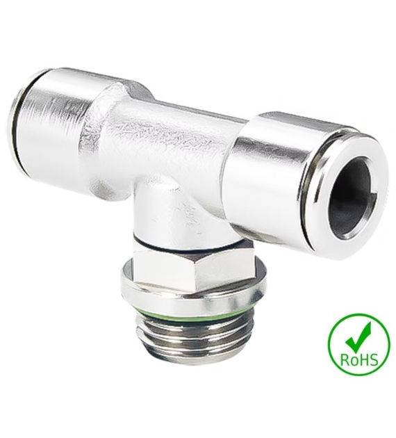 Trójnik 10 - GZ 3/8 BSP, 20 bar, mosiądz, FDA