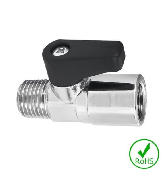 Zawór kulowy mini GZ/GW 3/8 BSP, mosiądz, 10 bar