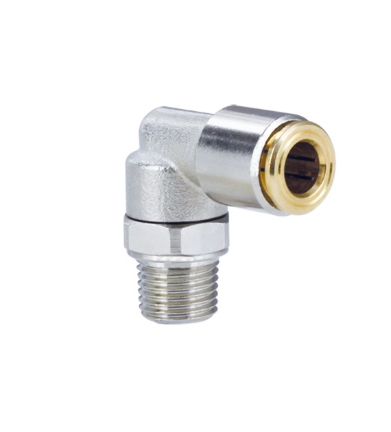 Złączka kątowa obrotowa, 06 - GZ 1/8 NPT, 80 bar