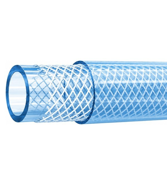 Wąż zbrojony PVC, DN10, 15 bar, T=60°C, 30mb BLUE