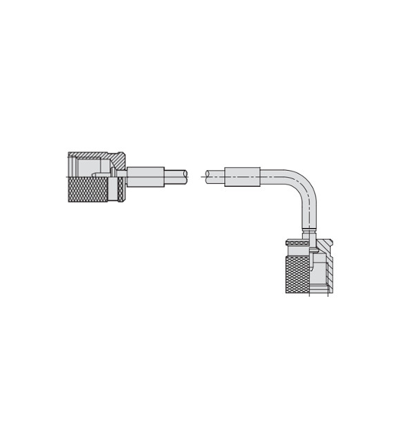Przewód pomiarowy, M12.65x1,5-M12.65x1,5,L=1000 mm